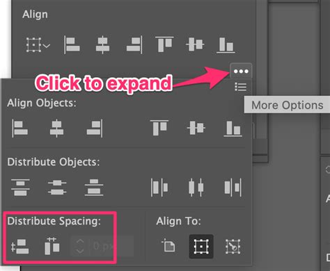 illustrator distribut spacing text box where|set distance between objects illustrator.